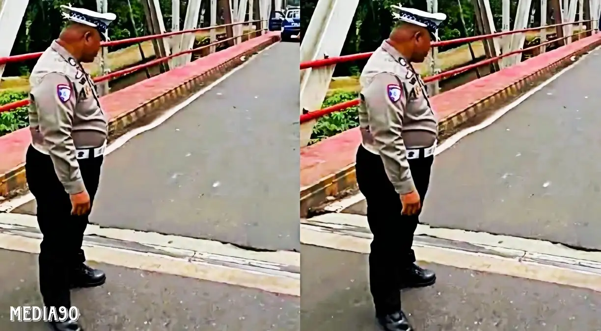 Hati-Hati Melintas, Jembatan Jalan Lintas Sumatera di Abung Tinggi Lampung Utara Rusak