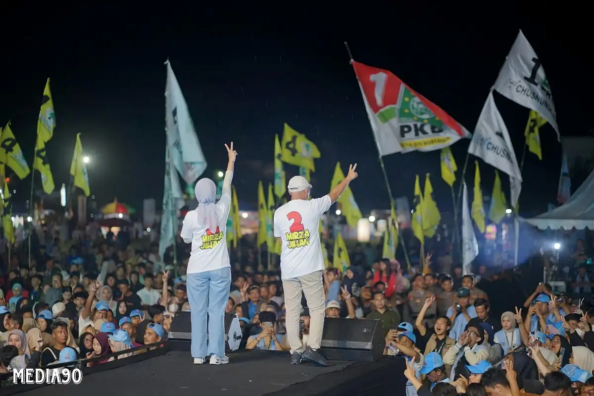 Kampanye Akbar Mirza-Jihan, Ratusan Anggota DPRD Fraksi Gerindra Hadir Berikan Dukungan