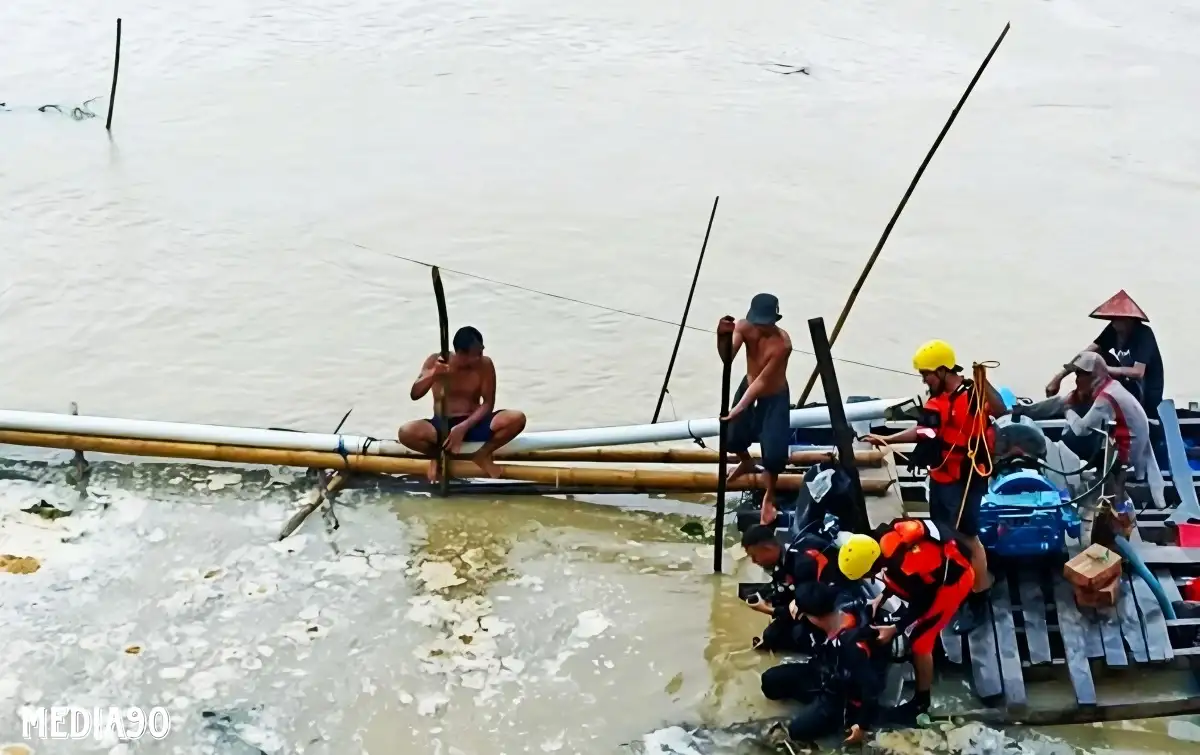 Perbaiki Peralatan di Dasar Sungai, Penambang Pasir di Way Seputih Lampung Tengah Tenggelam dan Hilang