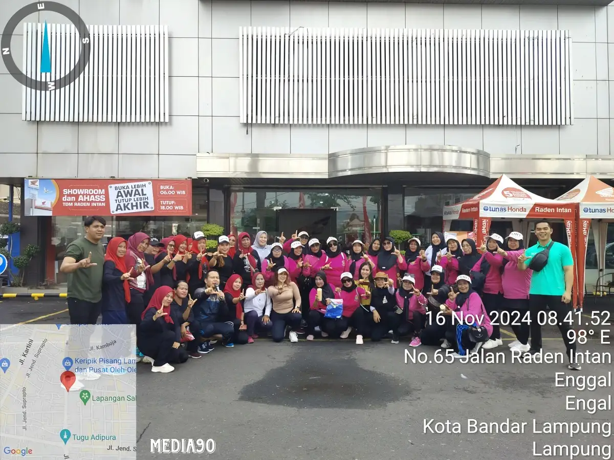 TDM Raden Intan Gelar Senam Sehat Bersama Ibu-ibu PKK Enggal di Bandar Lampung