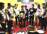 Polisi Gelar Razia di Lapo Tuak Kuncup Pringsewu: Ratusan Liter Miras Disita, 9 Warga Diamankan