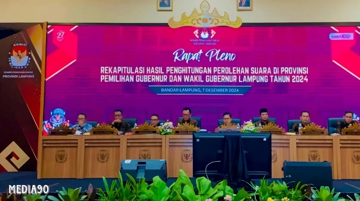 Hasil Rekapitulasi Pilgub 2024, KPU Lampung Mirza - Jihan Unggul 3,3 Juta Suara, Arinal - Sutono 691 Ribu Suara