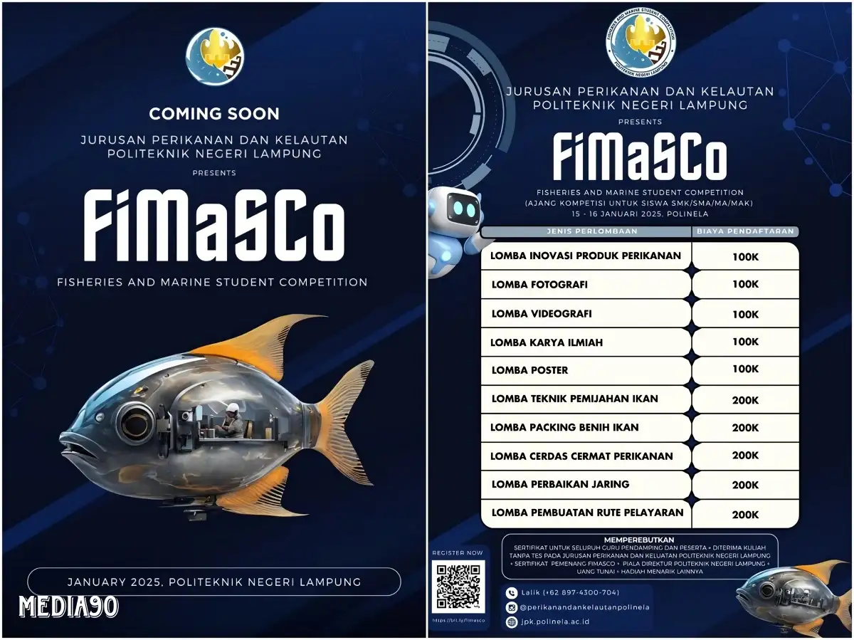 Jurusan Perikanan dan Kelautan Polinela Gelar Lomba FiMaSCo 2025, Ini Syaratnya