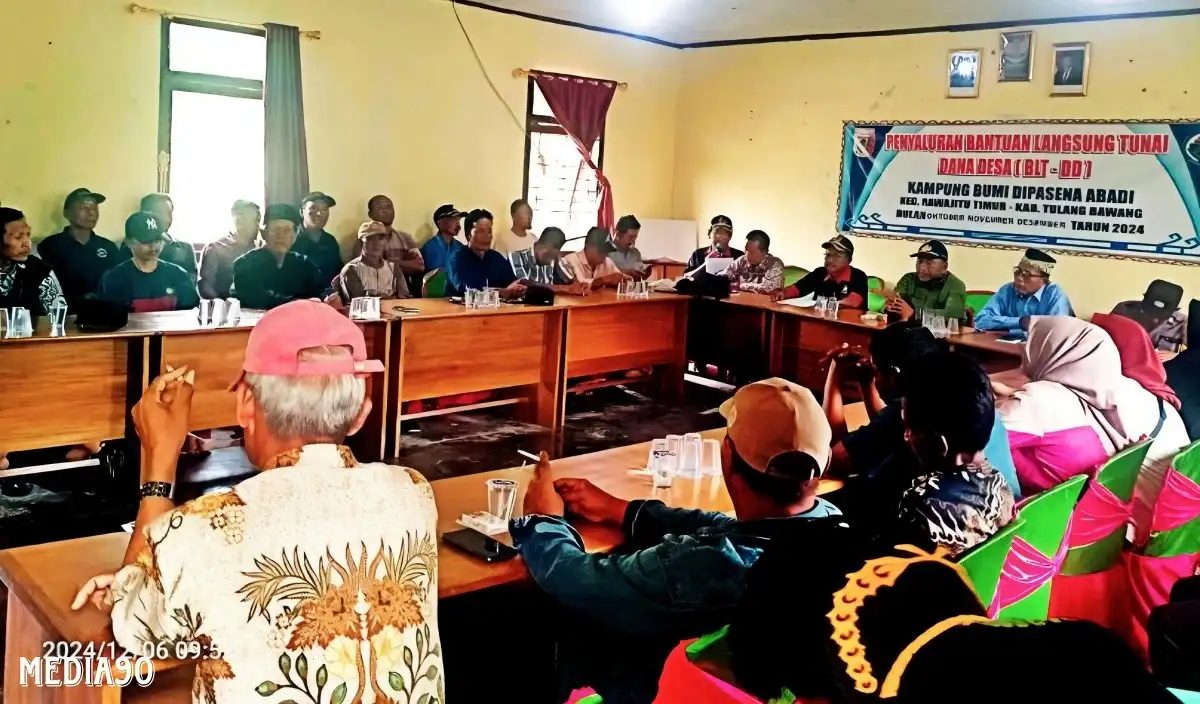 Kepala Kampung Bumi Dipasena Abadi Kekeuh Bertahan, Rapat Pencopotan Berakhir Buntu, Petambak Kecewa