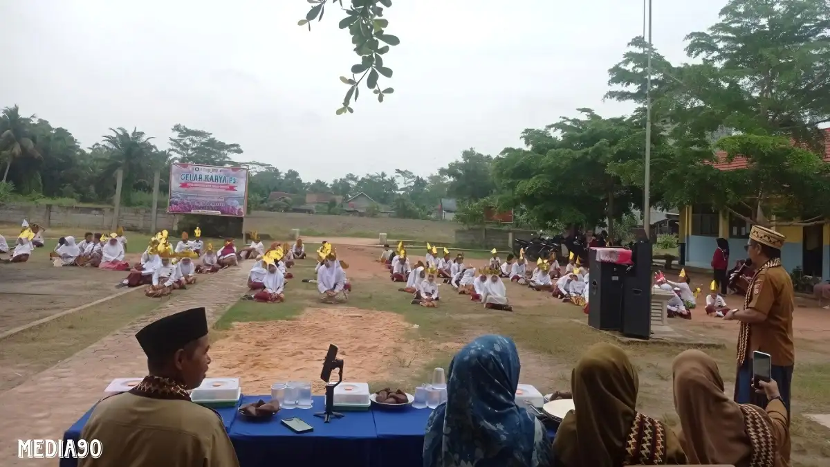Lestarikan Budaya Lampung, SDN 2 Wono Agung Tulang Bawang Gelar Tari Bedana Massal Dalam Karya P5 Kearifan Lokal