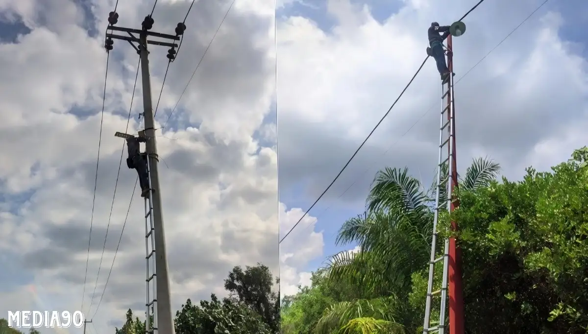 Pakai Dana Desa, Pemerintah Kampung Bumi Dipasena Agung Tulang Bawang Pasang 20 Unit Lampu Penerangan Jalan