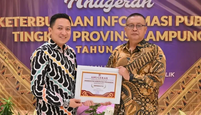 Pesawaran Terima Penghargaan Keterbukaan Informasi Publik 2024