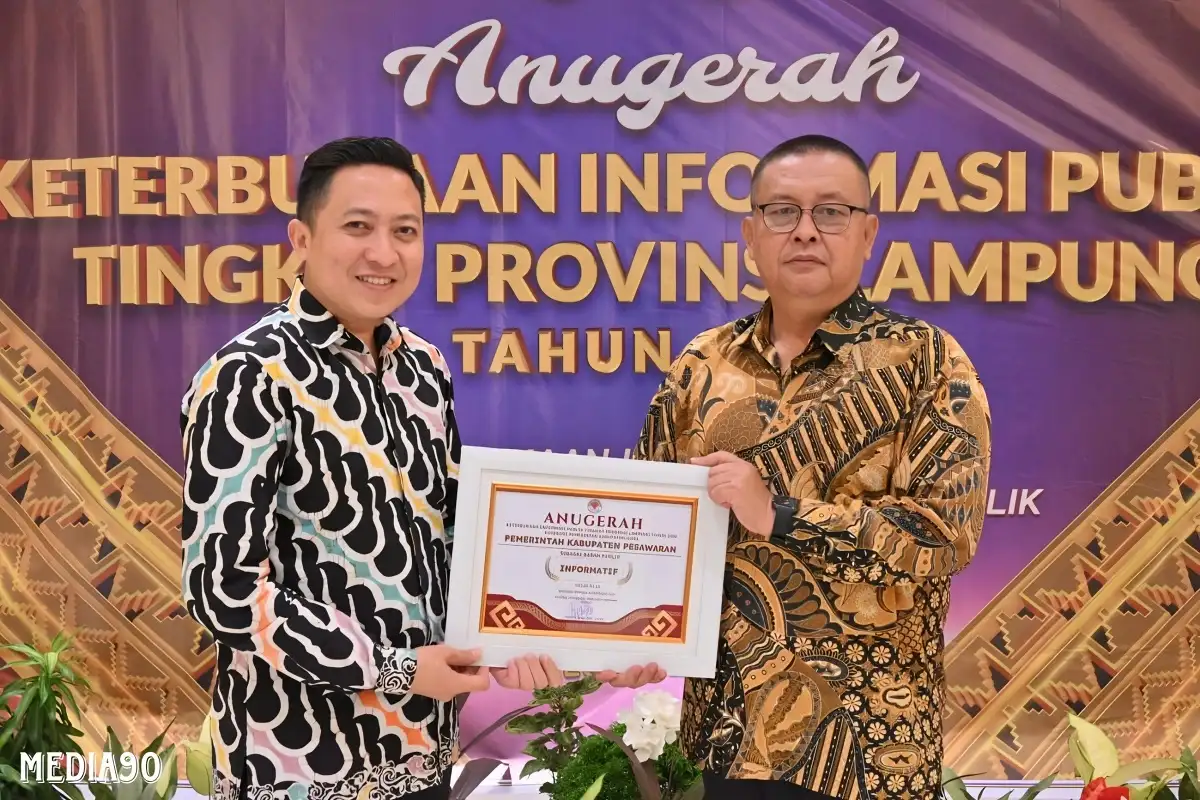 Pesawaran Raih Anugerah Keterbukaan Informasi Publik Tahun 2024