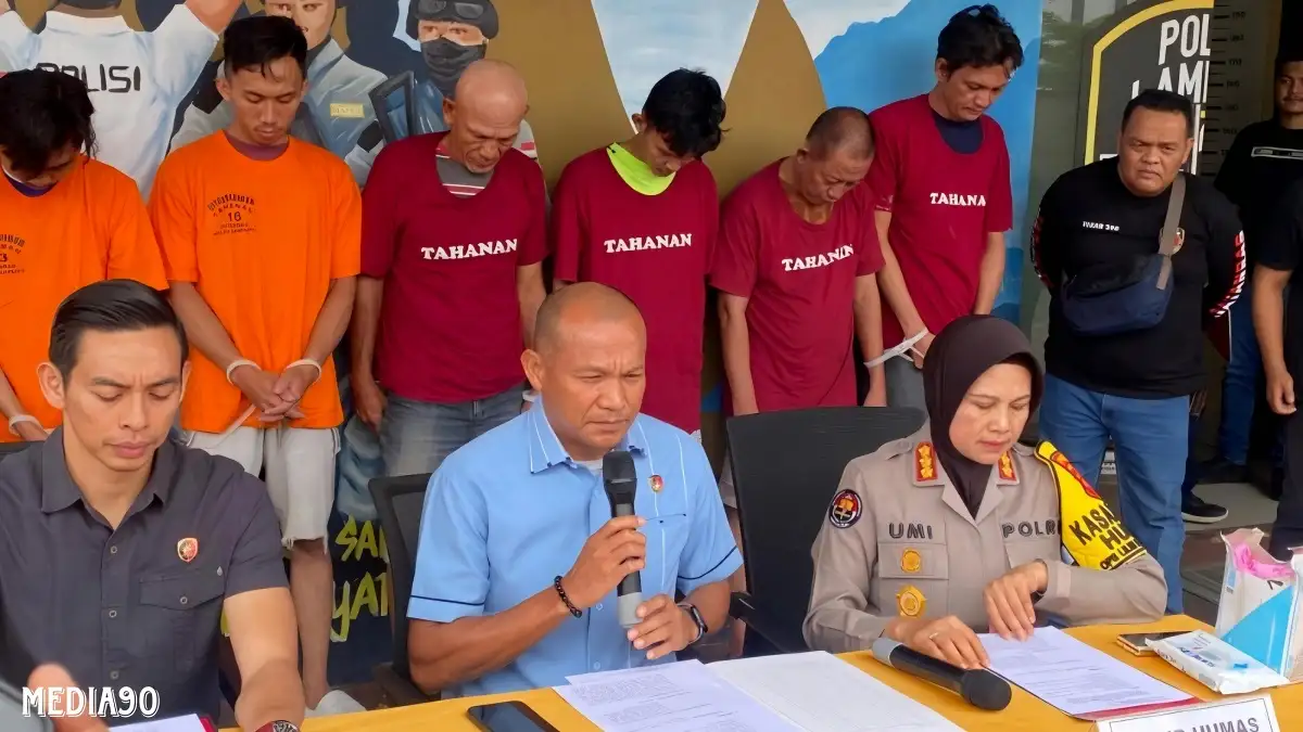 Sering Peras Sopir Truk di Jalinsum Lampung Utara, Polda Lampung Gulung 13 Komplotan Preman ini
