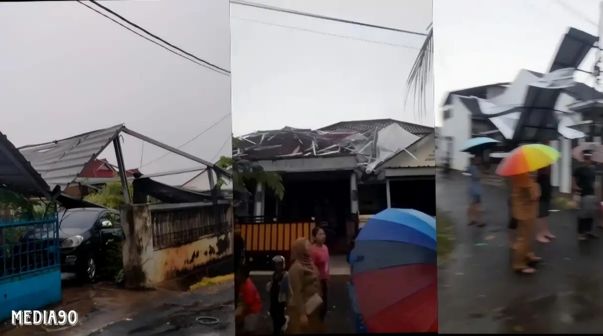 Hujan Deras dan Angin Kencang Terjang Bandar Lampung, Tumbangkan Sejumlah Pohon Hingga Rusak Rumah Warga