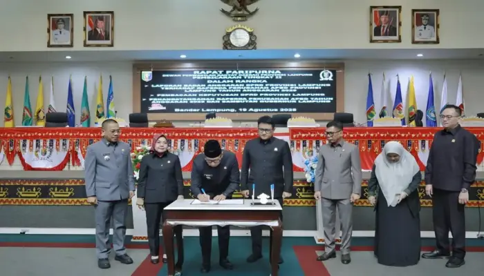 APBD Murni Lampung 2026 Disepakati Rp7,71 Triliun oleh DPRD dan Pemprov
