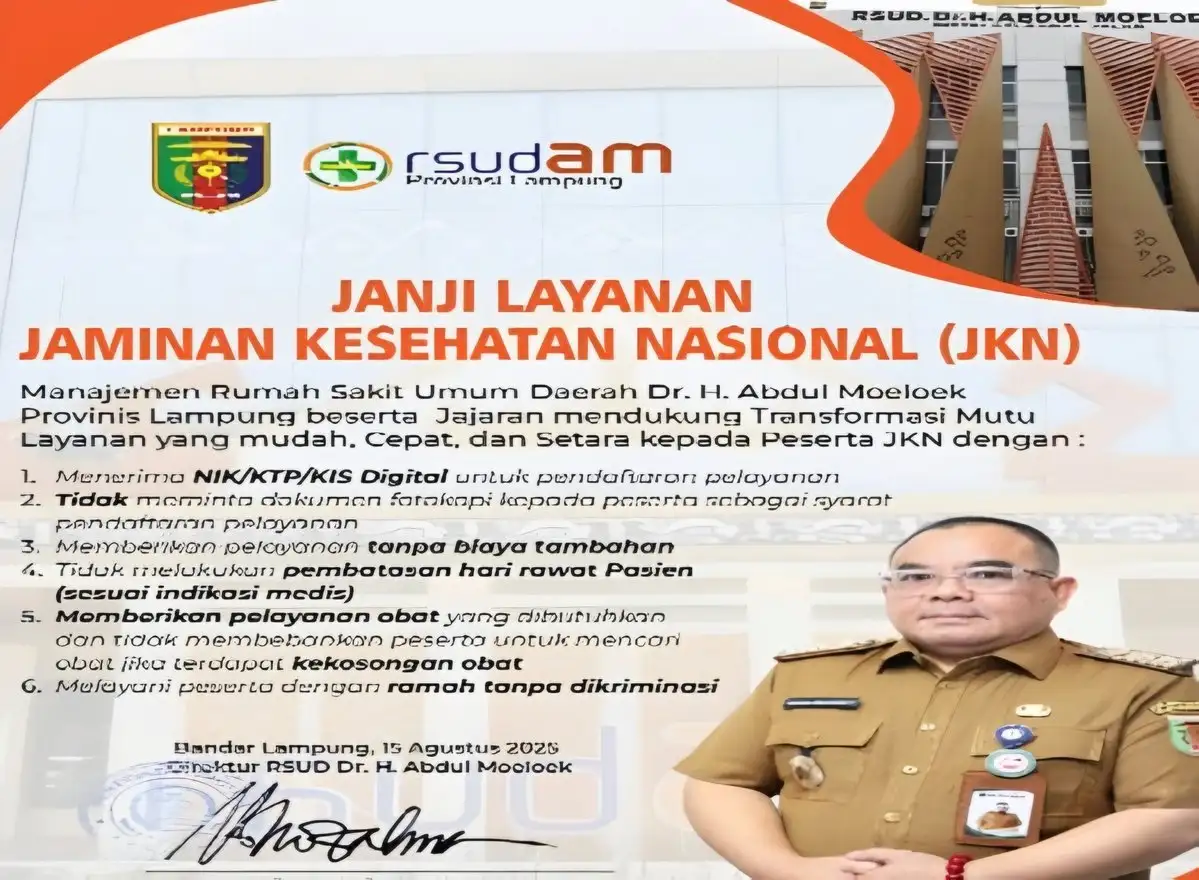 Jalin Kolaborasi Dengan BPJS Kesehatan di 2025, RSUDAM Lampung Perkuat Komitmen Layanan Kesehatan