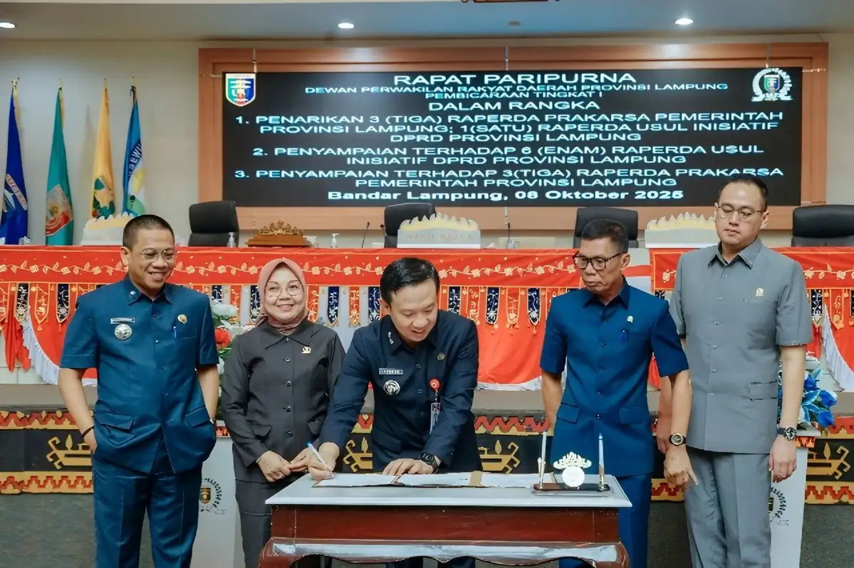 DPRD Lampung Terima Usulan Tiga Raperda Baru dari Pemprov, Salah Satunya Soal Perubahan Status BUMD