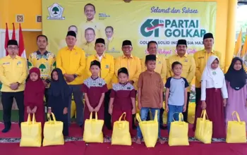 HUT ke-61, Golkar Lampung Selatan Gelar Pasar Murah dan Santunan Anak Yatim