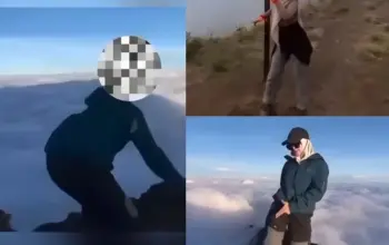 Heboh! Pendaki Berhijab Joget di Puncak Rinjani, Netizen Kritik: Gunung Bukan Panggung TikTok