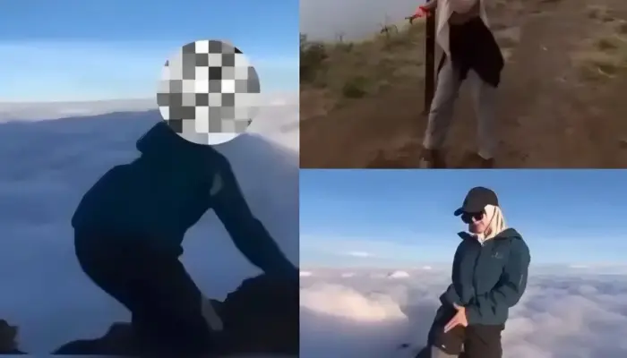 Viral di Media Sosial: Pendaki Hijab Joget di Rinjani, Publik: Hormati Kesakralan Gunung!