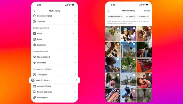 Instagram Luncurkan Fitur Watch History, Solusi Praktis untuk Temukan Kembali Reels yang Terlewat