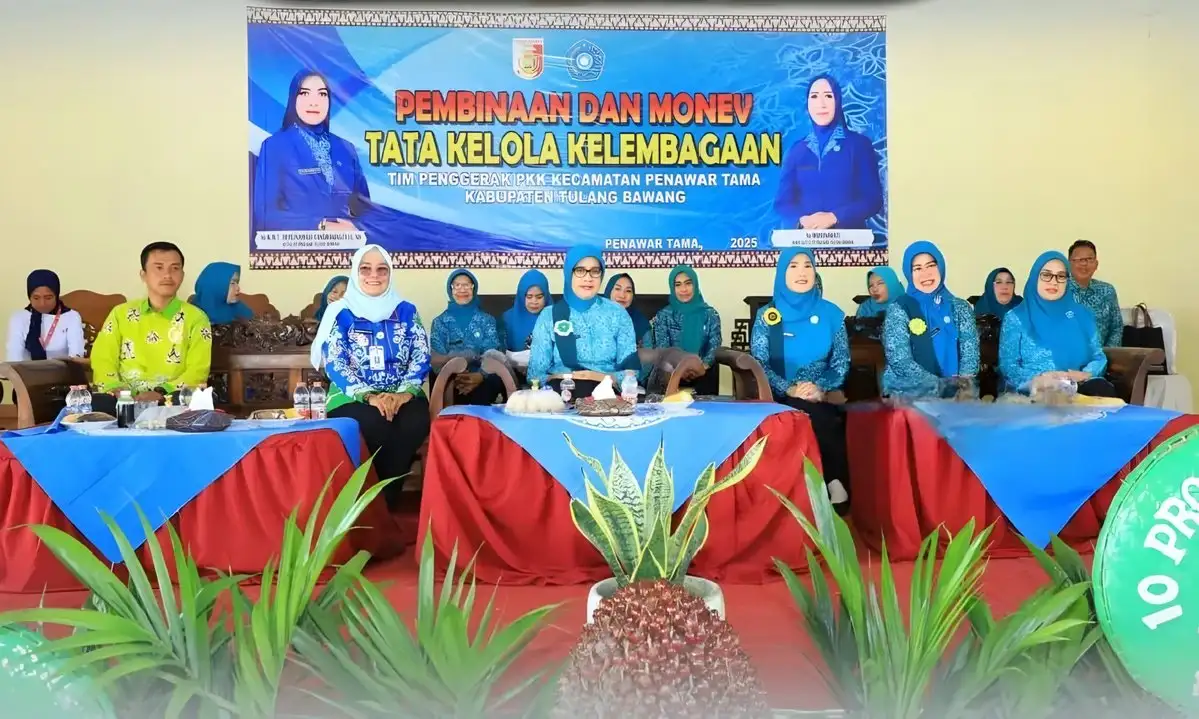 Istri Bupati Tulang Bawang Pantau PKK Penawartama, Dorong Peran Aktif dalam Sejahterakan Keluarga