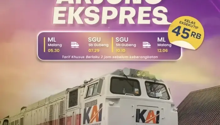 KAI Daop 8 Surabaya Tawarkan Tarif Khusus Rp45 Ribu untuk KA Arjuno Ekspres Eksekutif