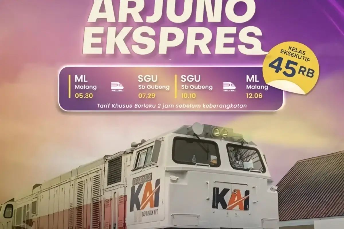 KAI Daop 8 Surabaya Tawarkan Tarif Spesial KA Arjuno Ekspres Eksekutif Hanya Rp45 Ribu