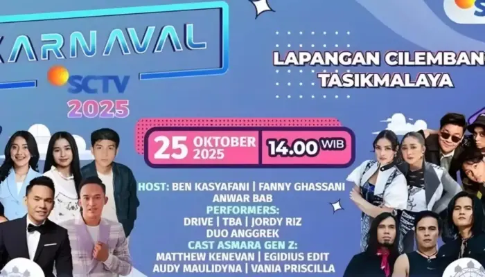 Karnaval SCTV Spesial Tasikmalaya 2025: DRIVE, Duo Anggrek, dan Pemain Asmara Gen Z Meriahkan Lapangan Cilembang