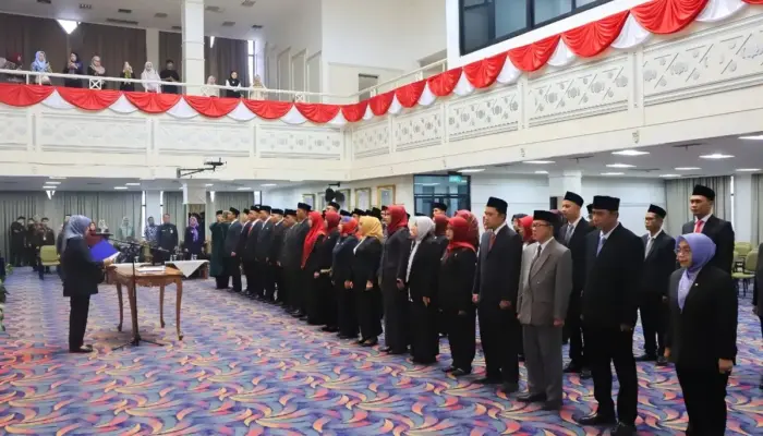 Lantik 59 Pejabat Eselon, Pemprov Lampung Tekankan Integritas sebagai Kunci Tata Kelola Pemerintahan yang Baik