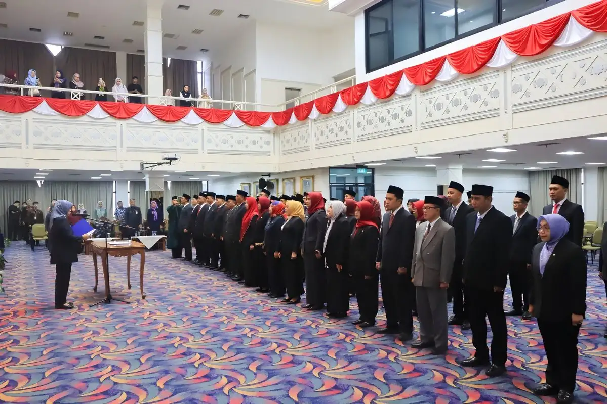 Lantik 59 Pejabat Eselon, Pemprov Lampung Tekankan Integritas Sebagai Kunci Utama ASN