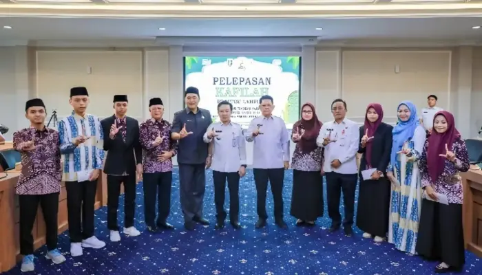 Sekdaprov Lampung Lepas 36 Kafilah STQH Nasional, Pesan Jaga Nama Baik Daerah