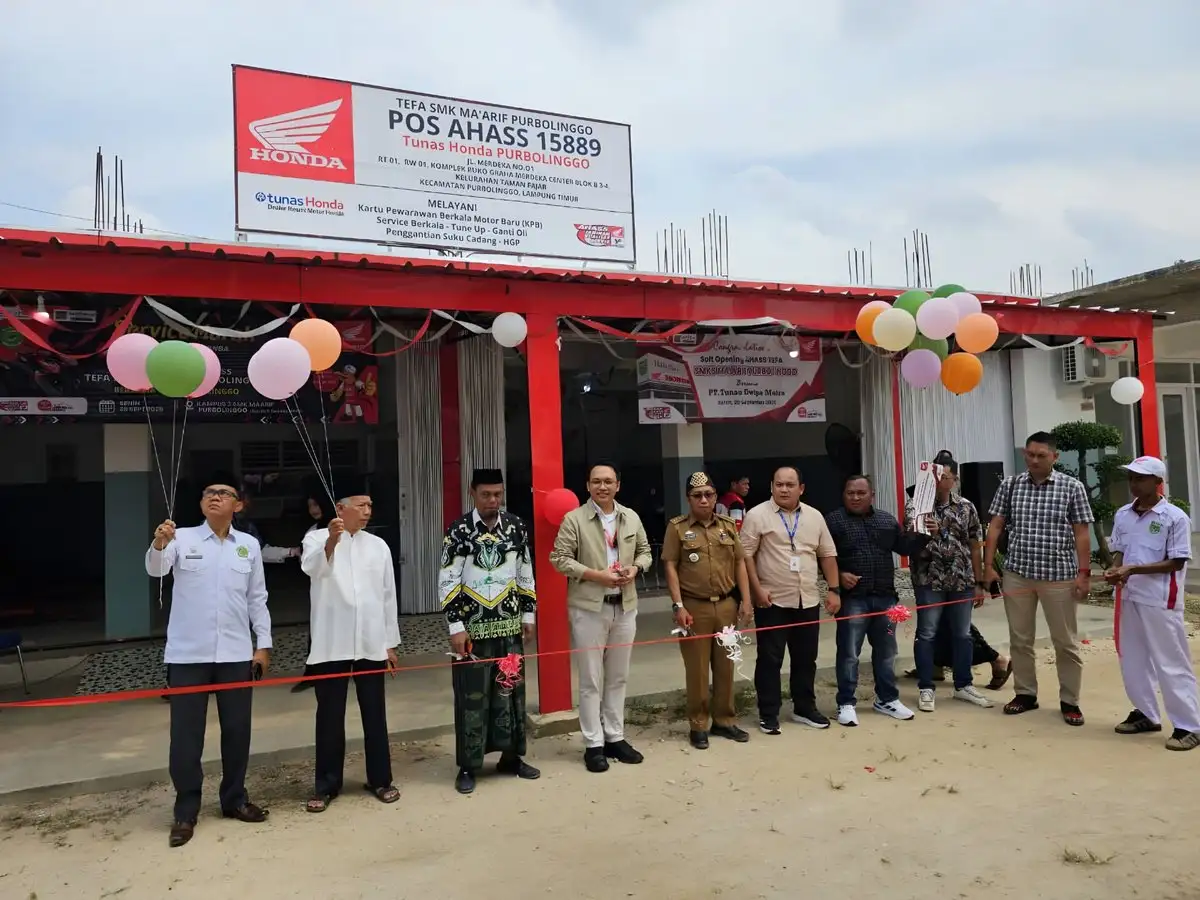 TDM Resmikan Pos AHASS Tefa Pertama di Lampung Timur di SMK Maarif Purbolinggo