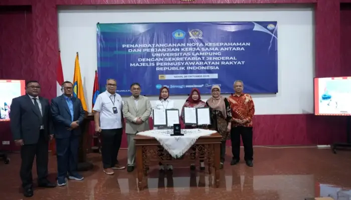 Unila dan Sekjen MPR RI Sepakati Kerja Sama Strategis Perkuat Kajian Ketatanegaraan