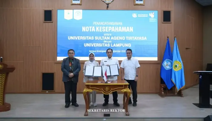 Unila–Untirta Jalin Kerja Sama Tingkatkan Tri Dharma dan SDM Unggul