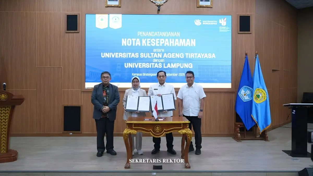 Unila dan Untirta Banten Kolaborasi Perkuat Tri Darma Perguruan Tinggi dan Pengembangan SDM