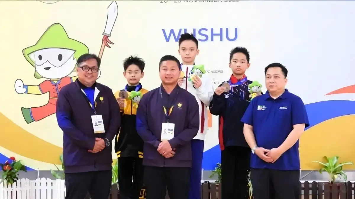 Atlet Wushu Lampung, Gavriel, Sabet Emas di ASEAN School Games 2025 Brunei