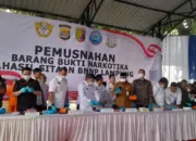 BNN Lampung Musnahkan 11,15 Kg Sabu dan 770 Gram Ganja, 11 Pengedar Ditangkap