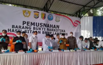 BNN Lampung Musnahkan 11,15 Kg Sabu dan 770 Gram Ganja, 11 Pengedar Ditangkap