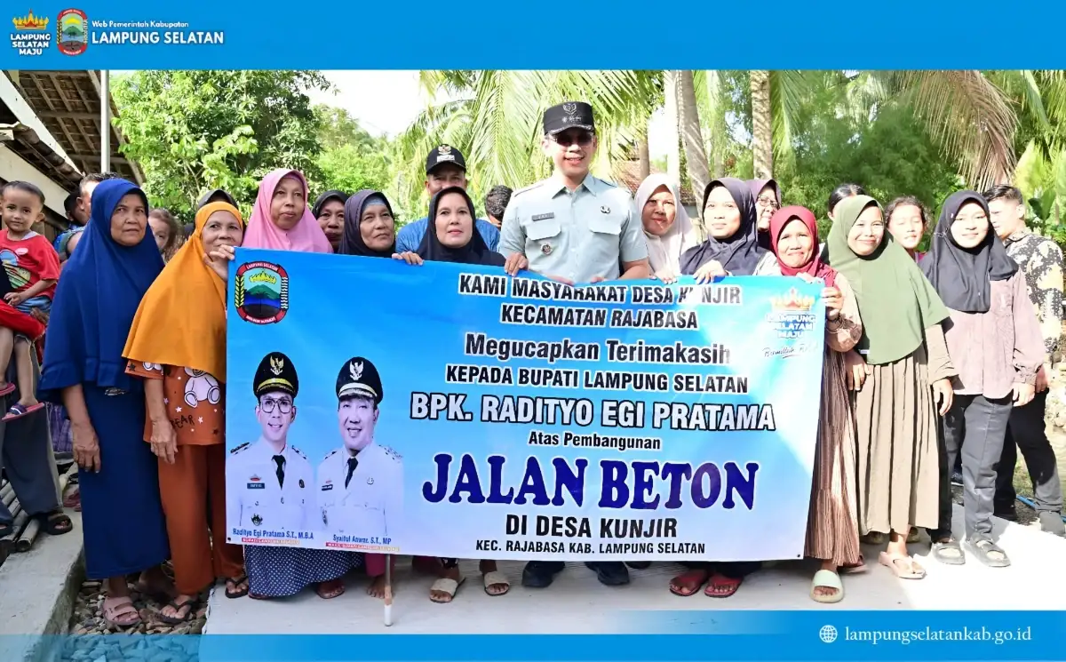 Bangun Infrastruktur Rajabasa, Bupati Lampung Selatan Prioritaskan Peningkatan Jalan Beton