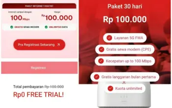 Dapatkan Free Trial Internet Rakyat Rp0, Nikmati 1 Bulan Akses 5G Gratis!