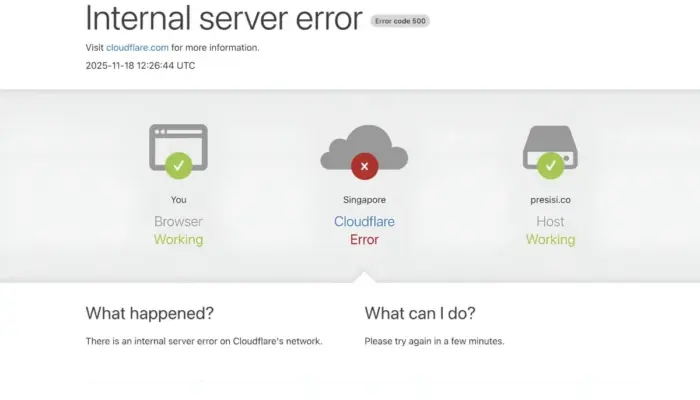 Darurat Digital: Cloudflare Down, X Twitter hingga ChatGPT Sulit Diakses