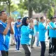 Keseruan Senam Massal Meriahkan Dies Natalis ke-36 FMIPA Unila