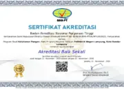 MTKP Polinela Raih Akreditasi “Baik Sekali”, Perkuat Peran dalam Pembangunan Ketahanan Pangan