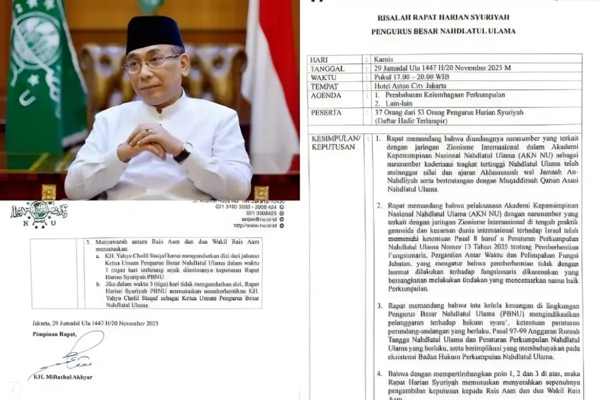 PBNU Buat Keputusan Mengejutkan, Gus Yahya Dikabarkan Diberi Tenggat 3 Hari oleh Rais Aam