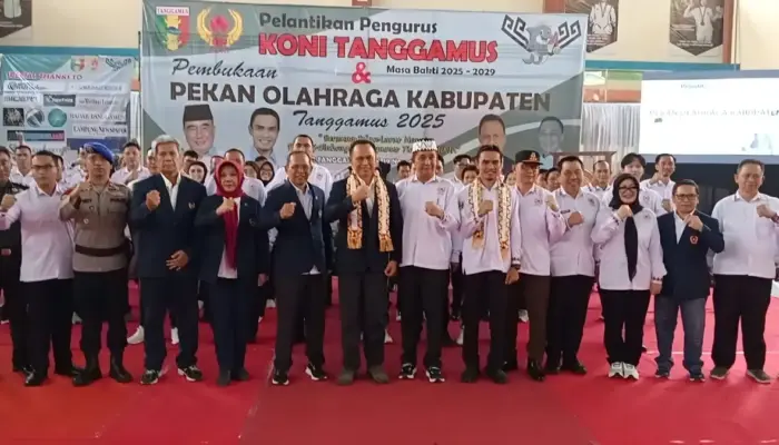 Taufik Hidayat Kukuhkan Pengurus KONI Tanggamus Periode 2025–2029, Dorong Pembinaan Atlet Berkelanjutan