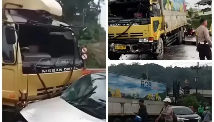 Rem Truk Blong di Exit Tol Bawen, Beberapa Mobil Terhantam, Warga Keluhkan Lampu Merah Turunan