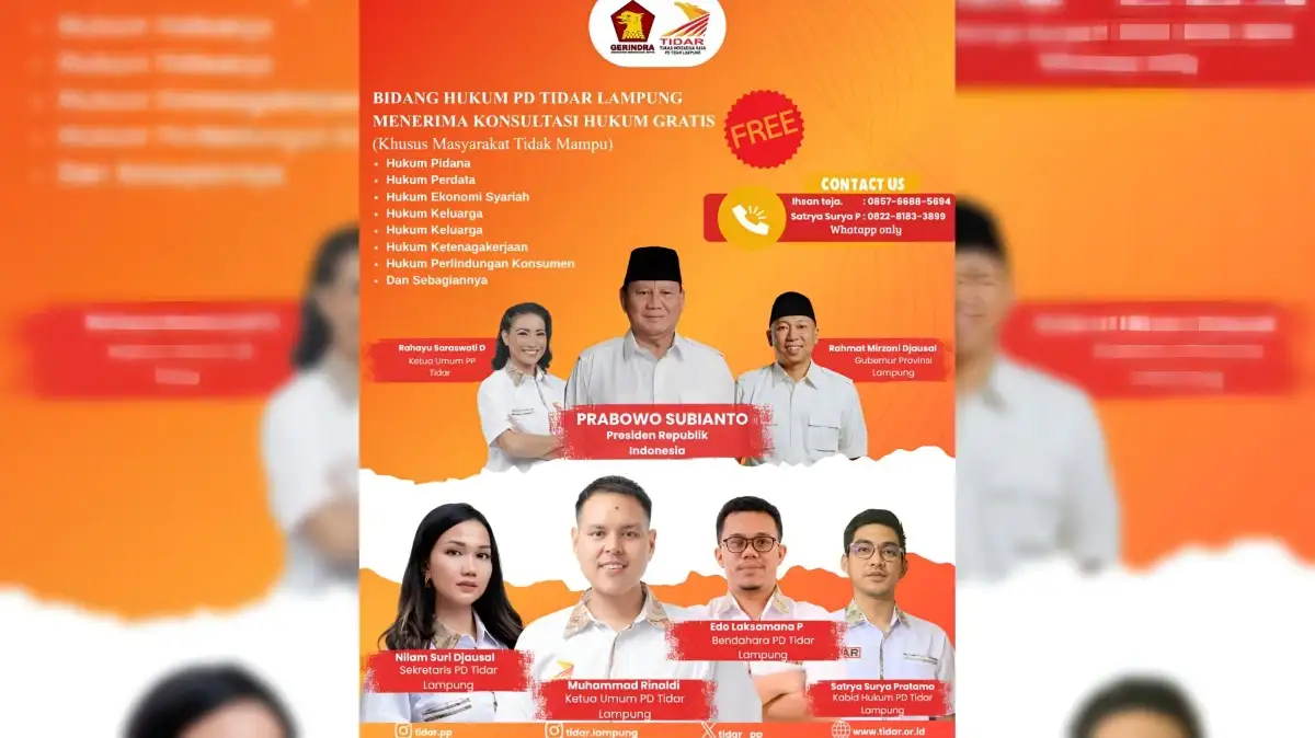 Tidar Lampung Sediakan Konsultasi Hukum Gratis bagi Warga