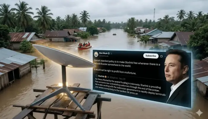 Starlink Gratiskan Layanan Internet untuk Korban Banjir di Sumatera