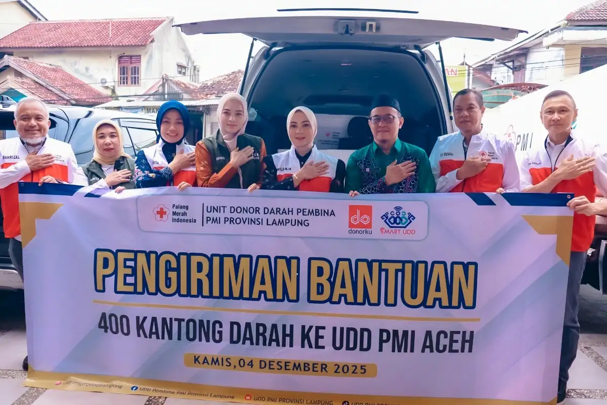 PMI Lampung Salurkan Bantuan untuk Warga Terdampak Bencana di Sumatera