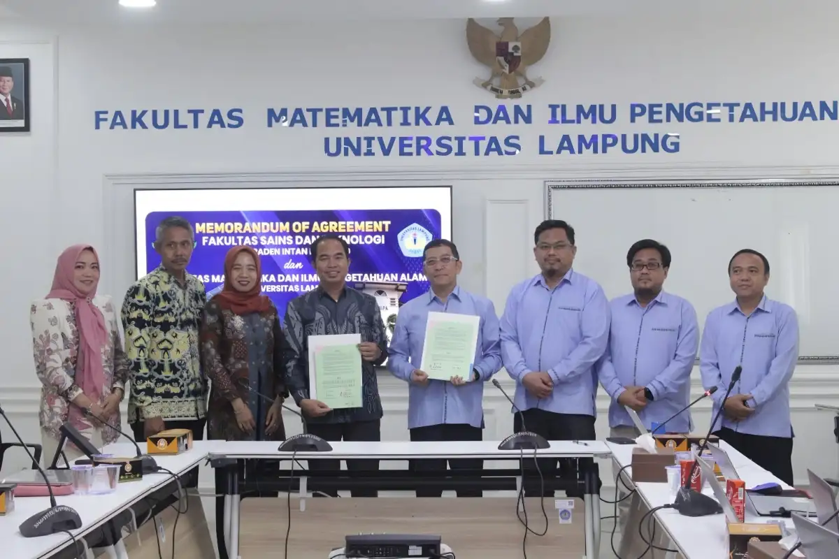 Perluas Jejaring Akademik, FST UIN Raden Intan Lampung Jalin Kerja Sama dengan FMIPA Unila dan Itera