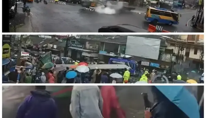 Truk Rem Blong di Pasar Kertek Wonosobo, Lima Orang Luka