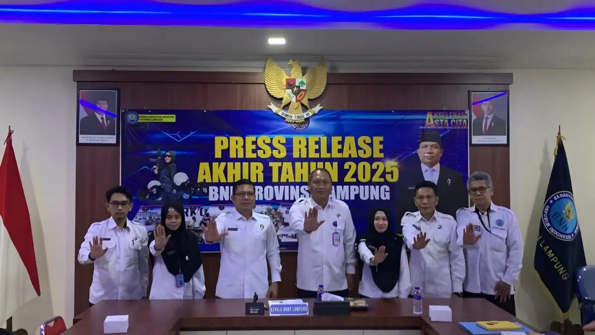 Sepanjang 2025, BNNP Lampung Bongkar 14 Kasus Narkotika dan Sita Puluhan Kilogram Sabu