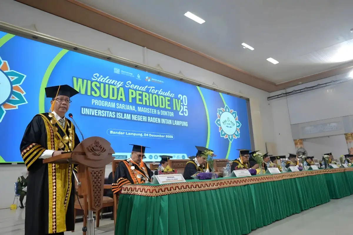 UIN Raden Intan Lampung Wisuda 1.624 Lulusan, Rektor Ingatkan Pentingnya Integritas